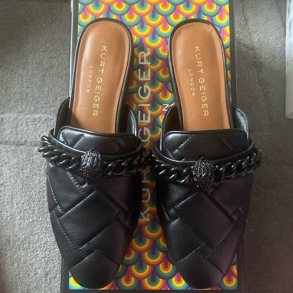 Kurt Geiger Shoes - NIB Kurt Geiger London Soho Mule Drench Quilted Leather Flats 37